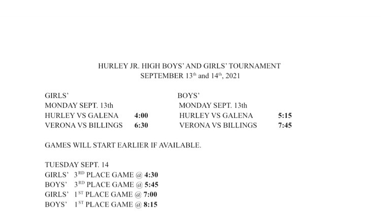 tournament schedule 