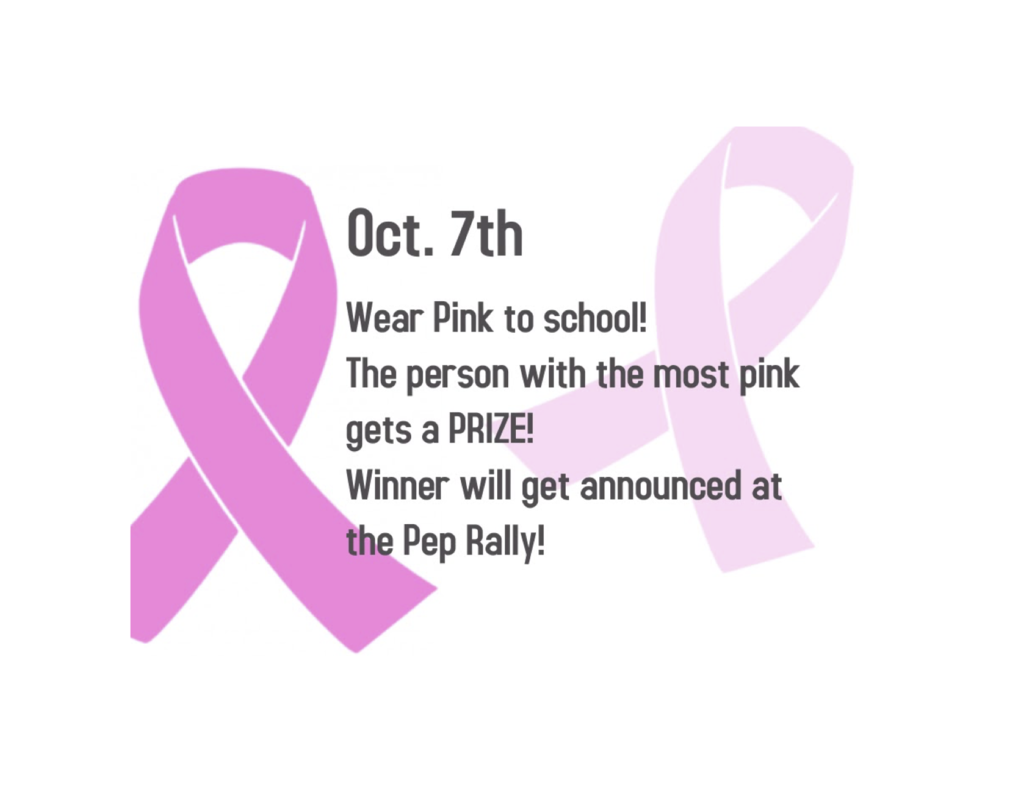 Show your support by wearing the most pink for your chance to win a prize!